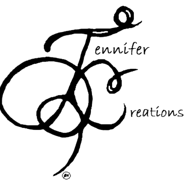 Jennifer Creations logo, a JC monogram in black script